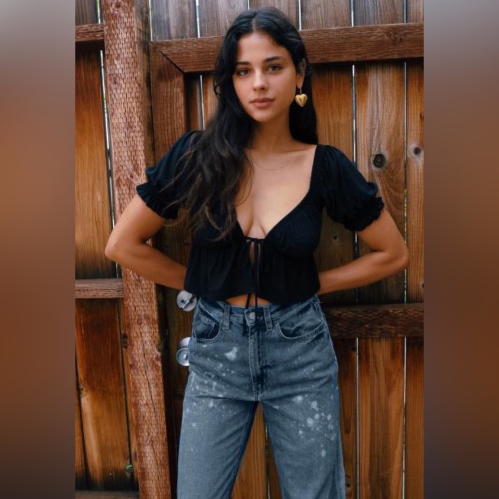 BDG Splatter Distressed Heavy Denim Straight Leg Jean Pant Raw Hem